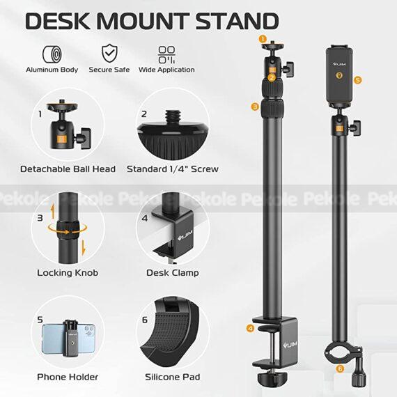 New! Overhead Desk Mount Stand for DSLR, DSLR & Ring Lights (Ulanzi VIJIM-LS02) - Image 4