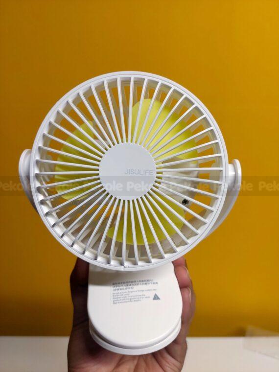 JISULIFE FA29A Mini Portable 3-In-1 Combo Clip-On Rechargeable Fan-White