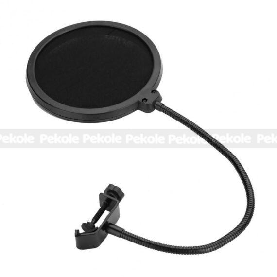 Wind Pop Filter For Microphone With Adjustable Arm