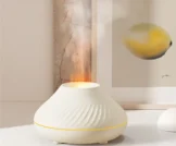 GearUP DQ705 Volcanic Flame Mini Humidifier With Color Night Light- White