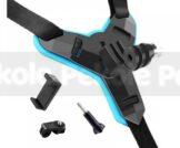 Helmet Chin Mount and Mobile Holder For Smartphone & Action Camera- Black & Blue