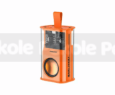RECCI RSK-W30 Transparent Wireless Speaker with RGB Light- Orange Color