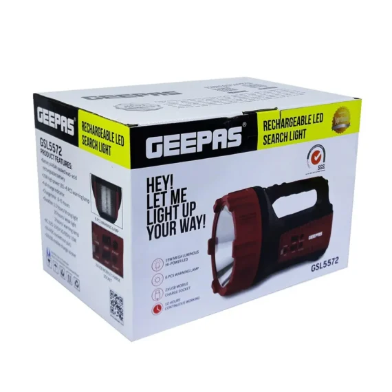 Geepas GSL5572 Rechargeable LED Search Light - Image 2