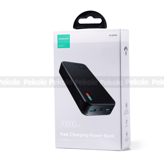 Joyroom JR-QP195 20000mah 22.5W fast charging Power Bank- Black Color - Image 2