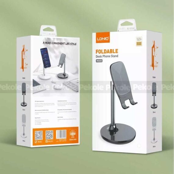 LDNIO MG05 Foldable Desk Mobile Stand - Black Color - Image 2