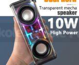 A88 10W Transparent Dual Bluetooth Speaker