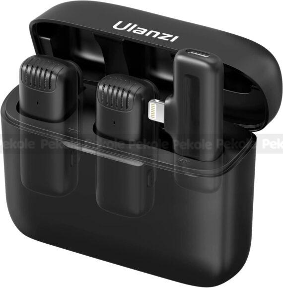 Ulanzi J12 Dual Wireless Microphone For iPhone With Charging Case
