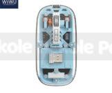 Trendy Hot Selling WIWU Crystal Transparent Wireless Mouse- Sky Blue Color