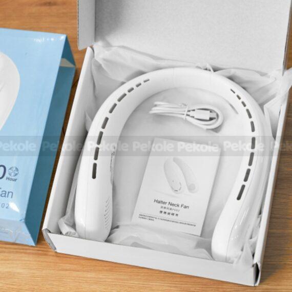 WiWU FS02 Rechargeable Neck Fan 4000mAh-White - Image 2