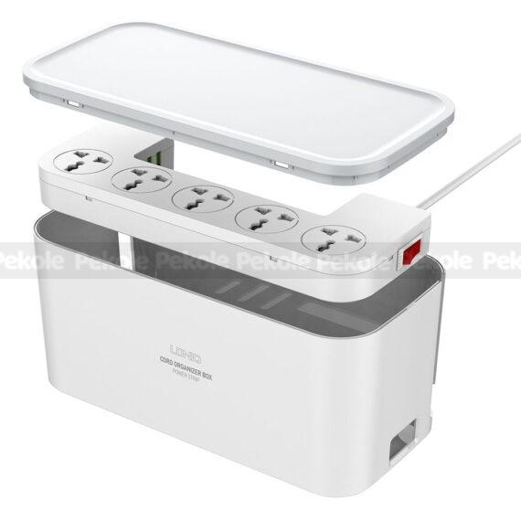 LDNIO SN5309 5xAC 3xUSB 2500W Power Strip With Organizer - White