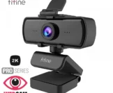Fifine K420 Webcam 1440P, 2K Web Camera With Privacy Cover & Tripod