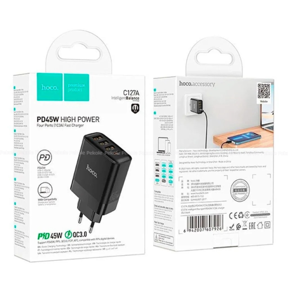 Hoco C127A PD45W High Power Adapter - Image 2