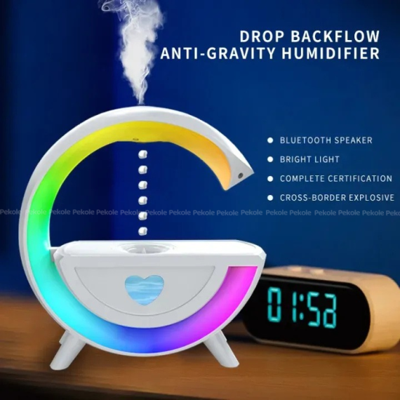 Anti-Gravity Water Drop Humidifier & Bluetooth Speaker with LED Atmosphere Light - Image 3