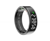 COLMI R12 Smart Ring with Display Screen and Touch – Black (Ring Size – 8)
