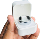Smart Finger Ring for Fitness Tracking – With Charging Case – (Ring Size – 10) – Silver