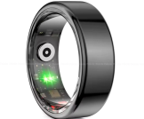 Smart Finger Ring for Fitness Tracking – With Magnetic Charging Cable – (Ring Size -10) -Black
