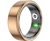 Smart Finger Ring for Fitness Tracking – With Magnetic Charging Cable – (Ring Size -10) – Golden