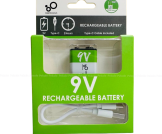 SmarToools 9V Type-C Lithium Rechargeable Battery