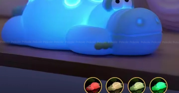 7 Color Crocodile Shape Silicone Night Light Toy for Kids