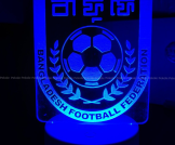 GearUP Acrylic Multicolor Night Lamp (Bangladesh Football Federation) – White