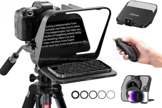 ULANZI RT02 Universal Teleprompter for Camera, Tablet, Smartphone with Remote Control