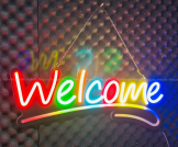 GearUP WELCOME Neon Sign For Greetings at Shop, Restaurant , Pharmacy, Cafe