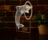 GearUP Acrylic Multicolor Night Lamp (Only Acrylic) Dolphin