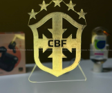 GearUP Acrylic Multicolor Night Lamp (Only Acrylic) Brazil Football Team Logo