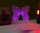 GearUP Acrylic Multicolor Night Lamp (Only Acrylic) Butterfly