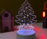 GearUP Acrylic Multicolor Night Lamp (Christmas Tree) – BLACK