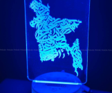 GearUP Acrylic Multicolor Night Lamp White (BD Map)