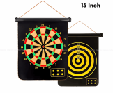 Magnetic Double-sided Dart Board – 15 Inch