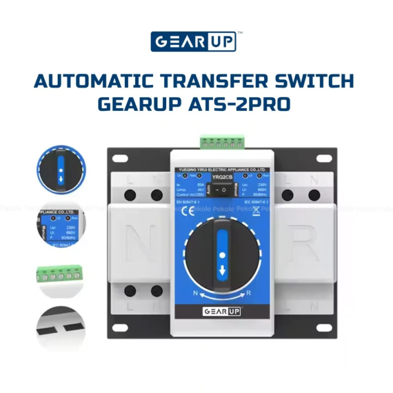GearUP ATS-2Pro 63A Dual Power Automatic Transfer Switch - Image 2