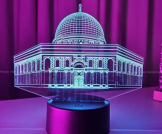 GearUP Acrylic Multicolor Night Lamp (Al-Aqsa Mosque) – Black
