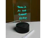GearUP Acrylic Multicolor Night Lamp with Writable Board and Eraser Pen – White