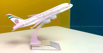 Etihad Airway A380 Metal Aircraft-16cm