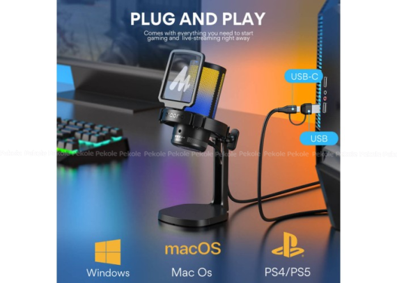 MAONO DGM20 GamerWave Condenser USB Gaming RGB Microphone - Image 2