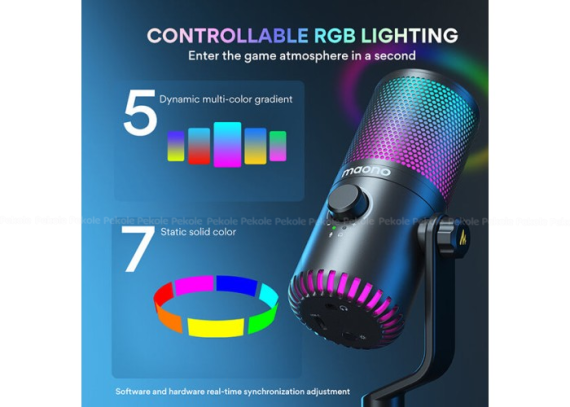 Maono DM30 RGB Programmable USB Condenser Microphone – Black - Image 3
