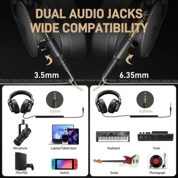 MAONO MH700 Monitoring Headphones – Black - Image 2
