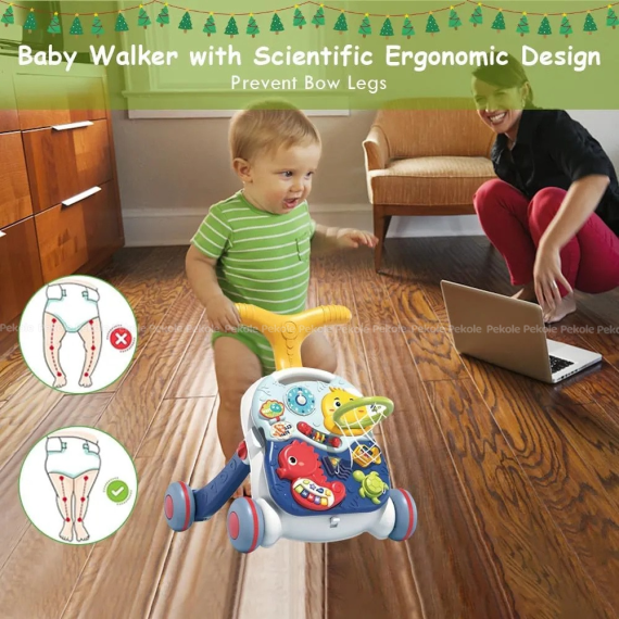 3-in-1 Multifunctional Sit-to-Stand Baby Walker - Image 2