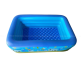 Sangda Three-Ring Rectangular Inflatable Pool with electric Pump – 210 cm