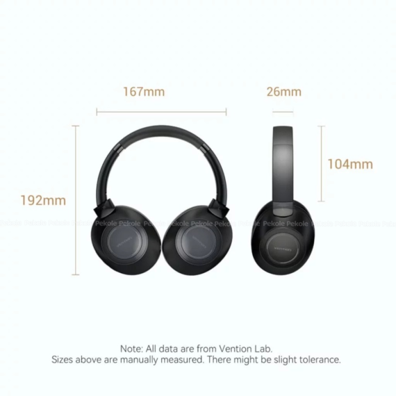 Vention SoundMate S11 Wireless On-Ear Headphones – Black - Image 2