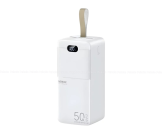 Remax RPP-117 Piloteer Series 50000mAh 27W Fast Charging Power Bank – White Color