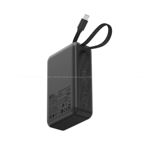ACEFAST M21 20000mAh PD65W Fast Charging Power Bank with Built-in USB-C Cable - Image 2