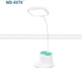 WEIDASI WD-6078 LED Touch Control Lamp with Pen Holder – White