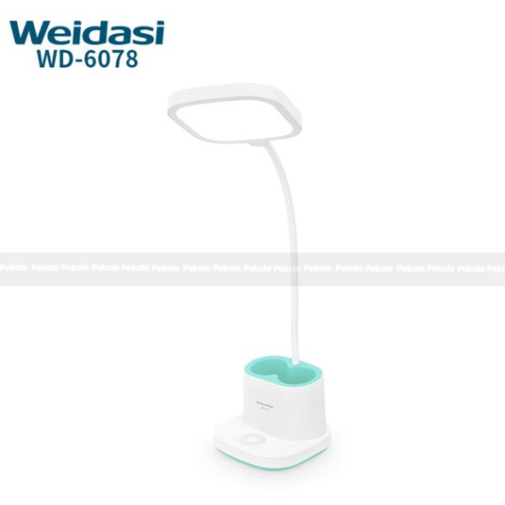 WEIDASI WD-6078 LED Touch Control Lamp with Pen Holder – White