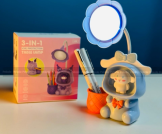 3 in 1 Rechargeable Table Lamp with Storage Cup & Sharpener for Kids