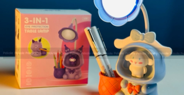 3 in 1 Rechargeable Table Lamp with Storage Cup & Sharpener for Kids
