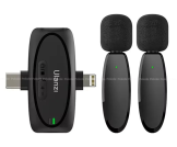 Ulanzi V6 3-in-1 Wireless Lavalier Microphone for iPhone, Android, Tablet & Camera