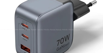 Vention 3-Port GaN USB-C & USB-A Charger 70W, EU Plug